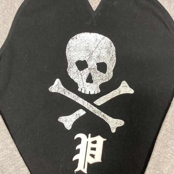 Polo Ralph Lauren black grey skull hooded pullover boys size 8 - Picture 2 of 8